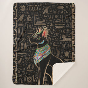 Egyptische kat - Bastet Sherpa Deken