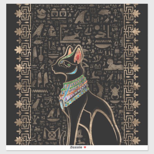 Egyptische kat - Bastet Sticker (Vel)
