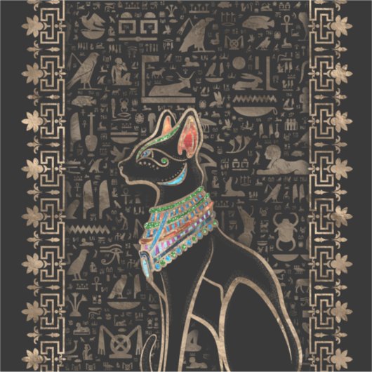 Egyptische kat - Bastet Sticker (Voorkant)