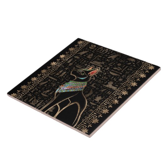 Egyptische kat - Bastet Tegeltje (Zijkant)