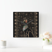 Egyptische kat - Bastet Vierkante Klok (Huis)