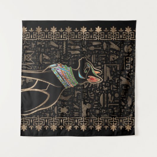 Egyptische kat - Bastet Wandkleed (Voorkant (horizontaal))