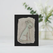 Egyptische kat briefkaart (Staand voorkant)