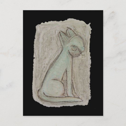 Egyptische kat briefkaart (Voorkant)