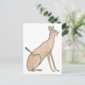 Egyptische kat briefkaart (Staand voorkant)