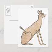 Egyptische kat briefkaart (Voorkant / Achterkant)