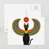 Egyptische kat briefkaart (Voorkant / Achterkant)