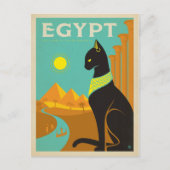Egyptische kat briefkaart (Voorkant)