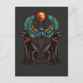 Egyptische kat Design Ancient History Briefkaart (Voorkant)