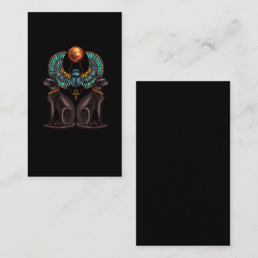 Egyptische kat Design Ancient History Visitekaartje (Voorkant / Achterkant)