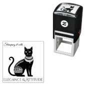 Egyptische kat elegantie en houding  zelfinktende stempel (In situ)