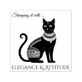 Egyptische kat elegantie en houding  zelfinktende stempel (Design)