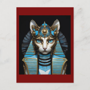 Egyptische kat farao briefkaart