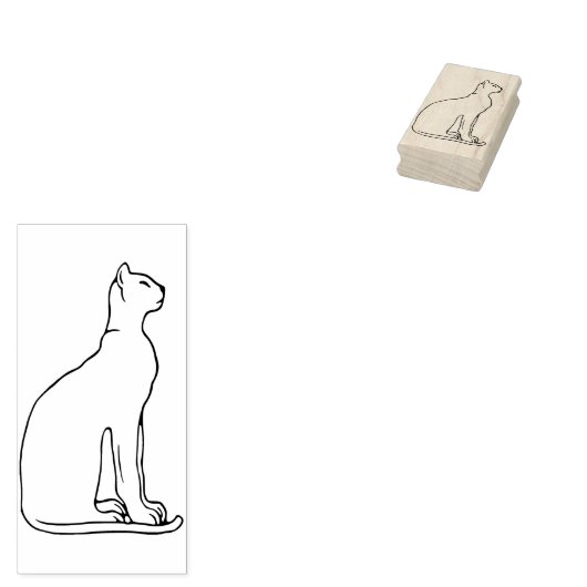 Egyptische kat God Art Stempel (Gestempeld)