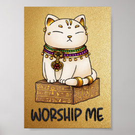 Egyptische kat God Bastet aanbid mij Poster