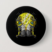 Egyptische kat Goddess Bastet Ankh Sacred Geometry Ronde Button 7,6 Cm (Voorkant)