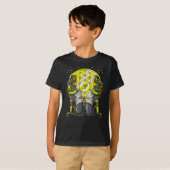 Egyptische kat Goddess Bastet Ankh Sacred Geometry T-shirt (Voorkant volledig)