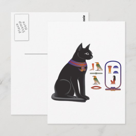 Egyptische Kat Goddess Bastet Briefkaart (Voorkant / Achterkant)