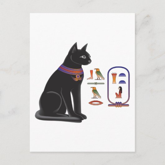 Egyptische Kat Goddess Bastet Briefkaart (Voorkant)