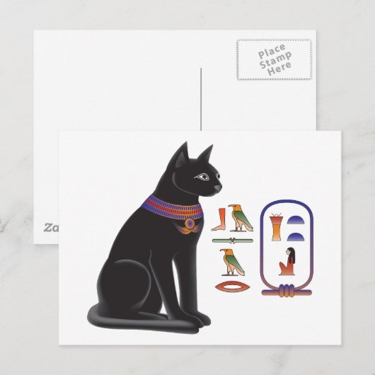 Egyptische Kat Goddess Bastet Briefkaart (Voorkant / Achterkant)
