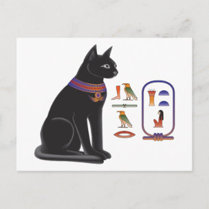 Egyptische Kat Goddess Bastet Briefkaart