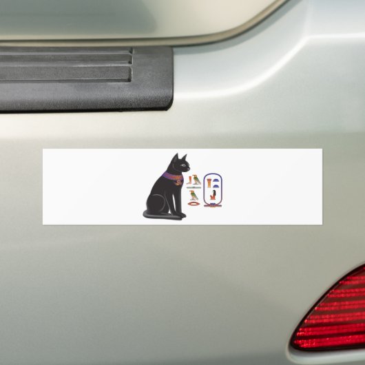 Egyptische Kat Goddess Bastet Bumpersticker (Op auto)