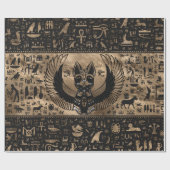 Egyptische Kat Goddess Bastet Cadeaupapier (Vlak)