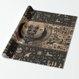 Egyptische Kat Goddess Bastet Cadeaupapier