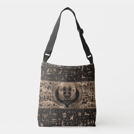 Egyptische Kat Goddess Bastet Crossbody Tas (Voorkant)