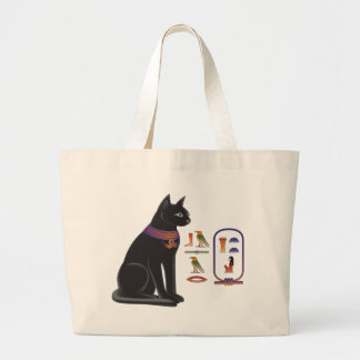 Egyptische Kat Goddess Bastet Grote Tote Bag