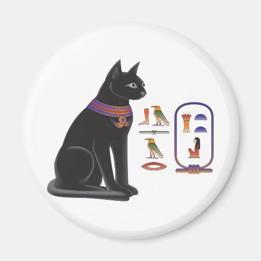 Egyptische Kat Goddess Bastet Magneet (Voorkant)