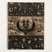 Egyptische Kat Goddess Bastet Planner (Voorkant)