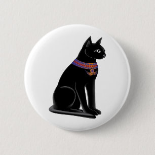 Egyptische Kat Goddess Bastet Ronde Button 5,7 Cm