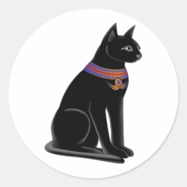 Egyptische Kat Goddess Bastet Ronde Sticker