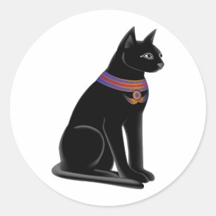 Egyptische Kat Goddess Bastet Ronde Sticker