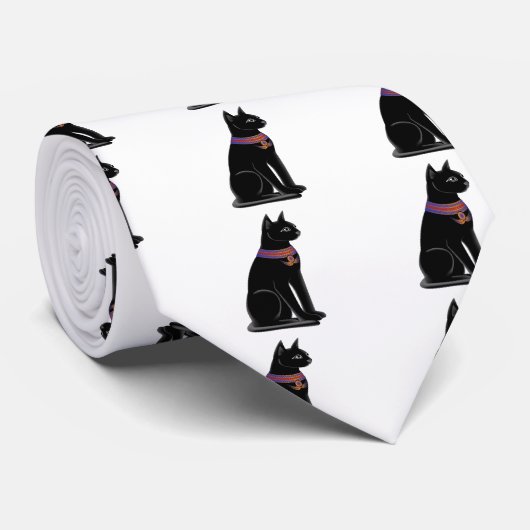 Egyptische Kat Goddess Bastet Stropdas (Opgerold)