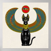 Egyptische kat Goddess Poster (Voorkant)
