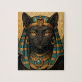 Egyptische kat Godin | Bastet gouden puzzel Legpuzzel (Verticaal)