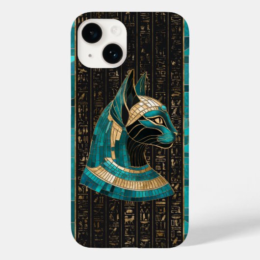 Egyptische Kat Godin Bastet - Mozaïek Kunst Case-Mate iPhone Case (Achterkant)