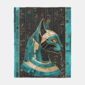 Egyptische Kat Godin Bastet - Mozaïek Kunst Fleece Deken (Voorkant)