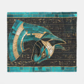 Egyptische Kat Godin Bastet - Mozaïek Kunst Fleece Deken (Voorkant (Horizontaal))