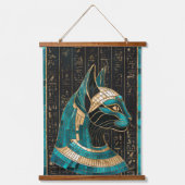 Egyptische Kat Godin Bastet - Mozaïek Kunst Hangend Wandkleed (Voorkant)