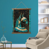 Egyptische Kat Godin Bastet - Mozaïek Kunst Hangend Wandkleed