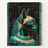 Egyptische Kat Godin Bastet - Mozaïek Kunst Notitieboek (Achterkant)