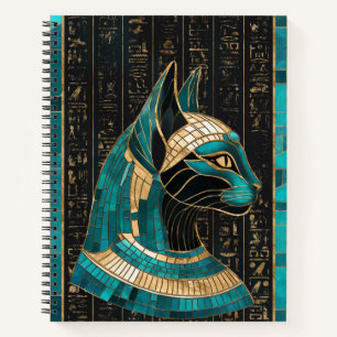 Egyptische Kat Godin Bastet - Mozaïek Kunst Notitieboek
