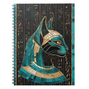 Egyptische Kat Godin Bastet - Mozaïek Kunst Notitieboek
