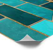 Egyptische Kat Godin Bastet - Mozaïek Kunst Poster (Hoek)