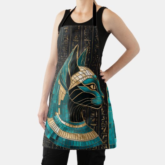 Egyptische Kat Godin Bastet - Mozaïek Kunst Schort (Insitu)