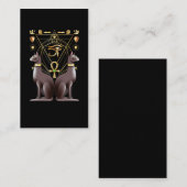 Egyptische kat Horus Eye Ankh Sacred Geometry Visitekaartje (Voorkant / Achterkant)