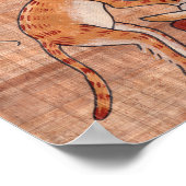 Egyptische kat Kneading Bread Dough Poster (Hoek)